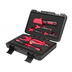 Набор инструментов для электроустановок с изоляцией 1000V 9 предметов в кейсе JTC