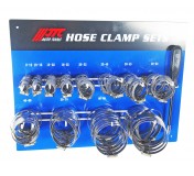 Хомут ленточный ZN12-ZN90 червячный (нержавеющая сталь) с гибким воротком 7мм (стенд) 120шт. JTC