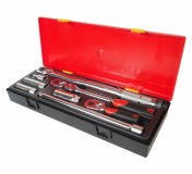 Набор головок торцевых для свечей зажигания (трещотки,удлинит.,головки) в кейсе 8 предметов JTC