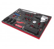 Набор инструментов 27 предметов слесарно-монтажный с пневмогайковертом в ложементе JTC