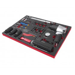 Набор инструментов 27 предметов слесарно-монтажный с пневмогайковертом в ложементе JTC