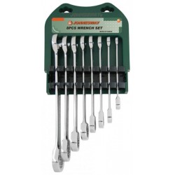 JONNESWAY W45308S Набор ключей комбинированных трещоточных 8-19 мм, 8 предметов