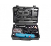 Гравировальная машинка электрическая Forsage electro GM10-150E с набором аксессуаров, 220V, 150W, цанга 2.4-3.2мм, 8000-30000об/мин (в кейсе)