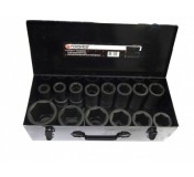 Forsage F-8152MPB 1" Набор головок ударных глубоких 14пр. (22,24,27,30,32,33,34,36,38,41,46,50,55,60) в метал.кейсе