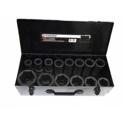 Forsage F-8152MPB 1" Набор головок ударных глубоких 14пр. (22,24,27,30,32,33,34,36,38,41,46,50,55,60) в метал.кейсе