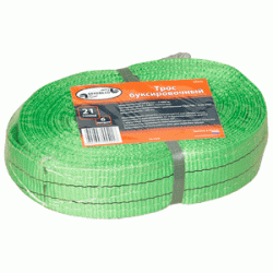 Трос буксир-ный АвтоDело 21 т. (лента 6м, петля-петля) 44521