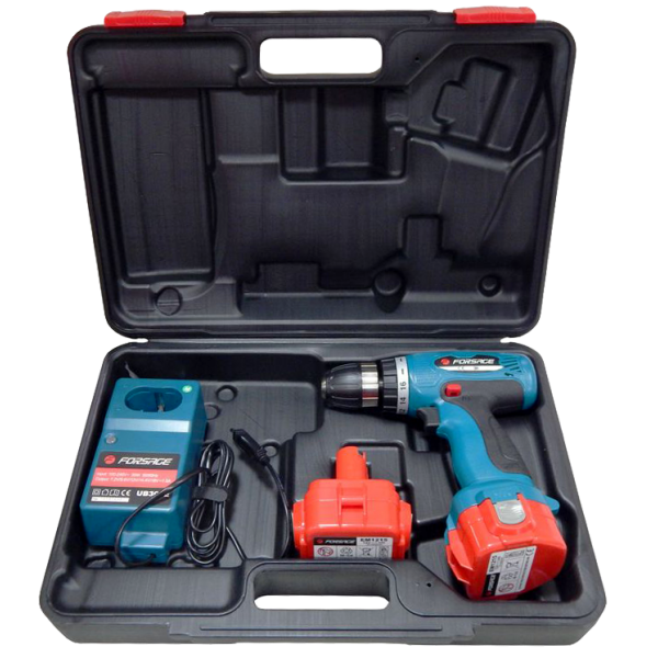 Шуруповерт аккумуляторный Forsage electro  (12 V, 0-350/1200 об/мин, max ф 10 мм, 30 Nm, 2АКБx 1.5 Ah Ni-cd) CDM12V-Ni-cd