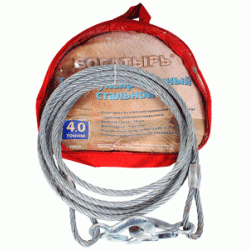 Трос буксир-ый стальной 2 крюка 3,5т(8мм/5м) (АвтоDело) 44035