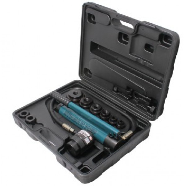 Forsage Гидроцилиндр обратного действия с насосом и комплектом надставок, 10т (диаметры: 22, 27, 34, 43, 49, 60мм) F-71002