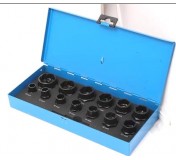 F-914U3 Forsage Набор головок-экстракторов для поврежденных болтов/гаек,14пр. 3/8" 1/2" (10-14, 16-19, 21, 22, 24, 27мм) в кейсе