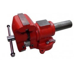 F-MV6540205 Forsage Тиски стальные поворотные в двух плоскостях  с наковальней + захват для труб 5"-125мм