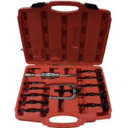 Forsage F-915T1(916T1) Набор съемников внутренних подшипников цанговый с обратным молотком,16пр. (8-58мм), в кейсе