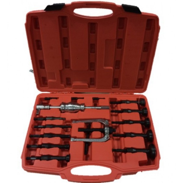 Forsage  Набор съемников внутренних подшипников цанговый с обратным молотком,16пр. (8-58мм), в кейсе F-915T1(916T1)