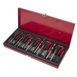 F-04J1050 Forsage Набор приспособлений и футорок для восстановления (М5х0.8, М6х1, М8х1.25, М10х1.5, М12х1.75) 131пр., в металлическом кейсе