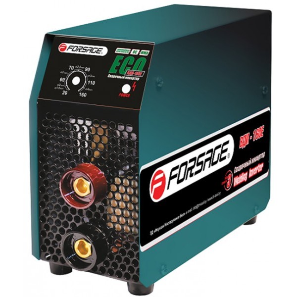 Forsage Инвертор сварочный ВДИ-160Е (ММА DC, регулируемый ток 20-160А, электрод 1.6-4мм, 5.5кВт, 220В, автоматические функции: "горячий старт", "форсаж дуги" F-ВДИ-160Е