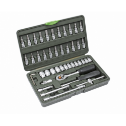 Набор головок 6-гр.с трещ. 1/4" 46 пред.ДЕЛО ТЕХНИКИ 600746