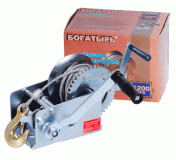 Лебедка шестеренчатая 1200 кгс.(сталь.трос 10м) (АвтоDело) 43620