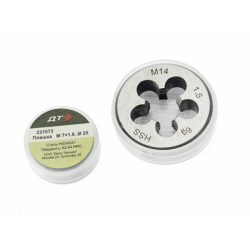 Плашка, HSS4341, M12*1.25 мм, Ø38 ДЕЛО ТЕХНИКИ 233124