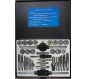 F-M033-3 Forsage Набор метчиков и плашек 33пр. (метрич + дюйм) в метал.кейсе