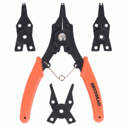 Разжим для стопорн. колец с 4-мя насадками (АвтоDело) 40061