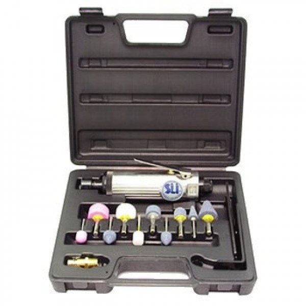 Пневмозачистная машинка Forsage  6мм (22000об/мин, 113л/мин) в комплекте с камнями F-ST-7733MK