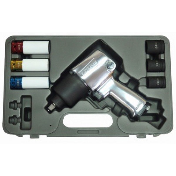 1/2" Пневмогайковерт Forsage   813Нм с комплектом головок 7предметов (17,19,21мм+17,19,21мм для литых дисков) F-ST-5548-7