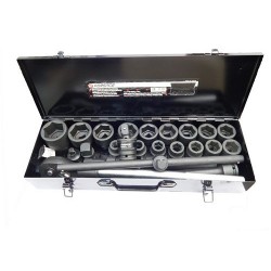 Набор головок ударных Forsage F-6241MPB в комплекте с воротками и трещоткой 24пр. 3/4* (17-19-21-22-24-27-30-32-33-34-35-36-38-41-46-50мм)