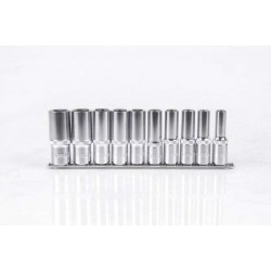 Набор глубоких торцевых головок 1/4" 6 гр. 5-14мм 10пр. на планке LICOTA TBS-23101