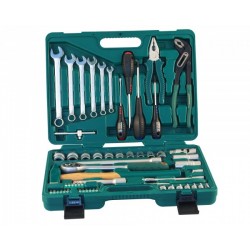 S04H52460S Универсальный набор торцевых головок 1/4"DR 6-13 мм и  1/2"DR 12-24 мм, комбинированных ключей 8-17 мм и отверток, 60 предметов