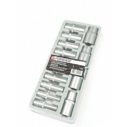 1/2" Набор головок глубоких Forsage T4143 14 предметов в лотке(10,12-15,17,19,21-24,27,30,32мм)
