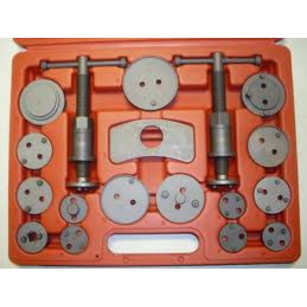 Набор для обслуживания тормозных суппортов Forsage 65805 18 предметов (привод с правосторонней/левосторонней резьбой в кейсе) F-65805