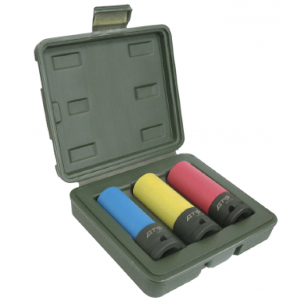 Набор головок ударных 6-гранных удлиненных 1/2" 3 предм. (17,19,21 мм) ДЕЛО ТЕХНИКИ 660303