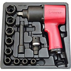 1/2" Пневмогайковерт Forsage F-SM-43-4037K1  1220Нм с комплектом головок 12 предметов (10,12,13,14,17,19,22,24,27мм)