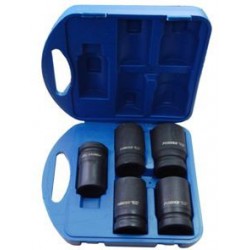 Forsage F-8051MPB 1" Набор головок ударных глубоких 5пр (27,32,33,36,41) в пласт.кейсе 5пр