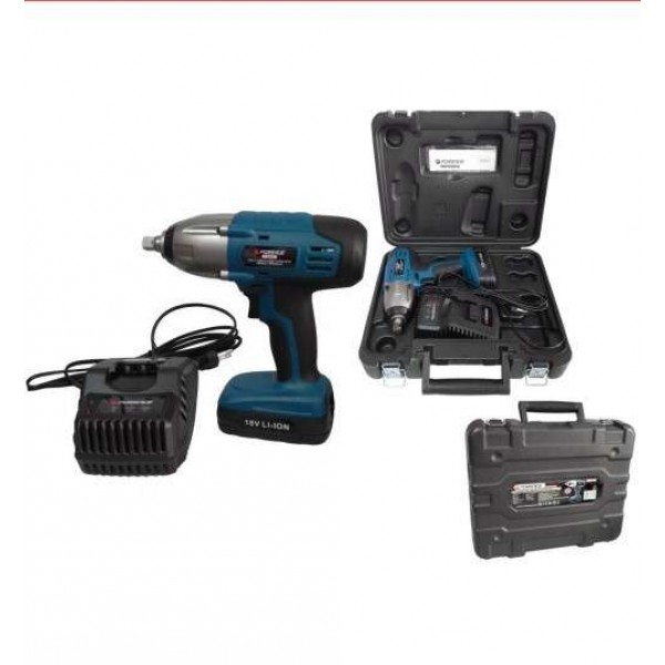 Forsage Гайковерт ударный аккумуляторный 1/2" (18V, 1.5AH, LI-ION, 0-2200 об/мин, 300 Нм), в кейсе F-03055