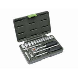 Набор головок 6-гр.с трещ.1/4"19 предм.ДЕЛО ТЕХНИКИ 600719