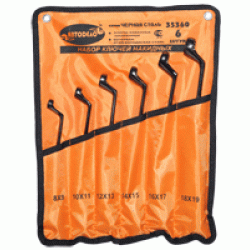 Набор накидных ключей АвтоDело ЧернаяСталь 6шт.(холдер) (O) 3536