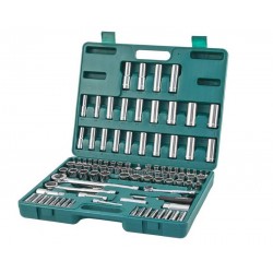 S05H48107S (S04H48107S) Универсальный набор торцевых головок 1/4, 3/8 и 1/2"DR (дюйм 5/32"-15/16" и метрика 4-22 мм), угловых ключей 5/64"-1/4", 107 предметов