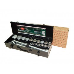 Набор инструмента 24пр.: 3/4"DR 12-гранных  (метал. кейс) ROCK FORCE RF-6241-9