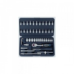 Набор инструмента 46пр.: 1/4"DR 6-гранных ROCK FORCE RF-2462-5