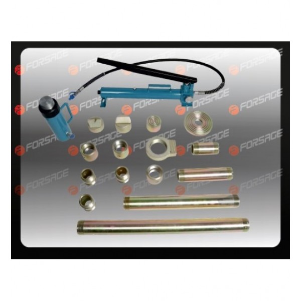 F-0020B Forsage Набор гидравлического оборудования для кузовных работ, 20т, 17пр (насос, цилиндр + комплект удлинителей и надставок), в двух металлических кейсах F-0020B NEW(TRA0204-1(2 ч)(к,15432)