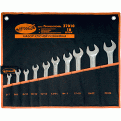 Набор рожковых ключей АвтоDело Professional 10шт.(сумка) 37010