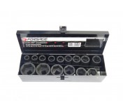 Forsage F-4159-5MPB 1/2" Набор головок ударных, 15пр. 1/2" 6гр.(10,12,13,14,15,16,17,18,19,21,22,24,27,30,32мм),в метал. кейсе