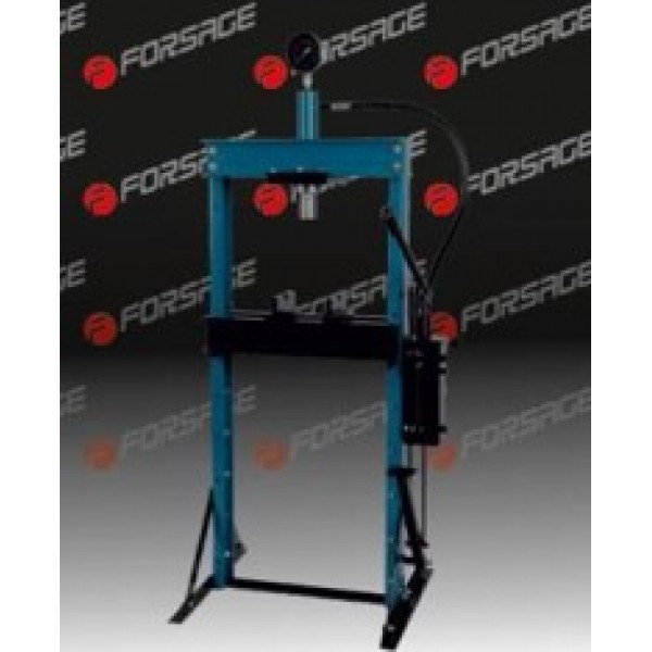 Forsage Пресс гидравлический с манометром напольный 20т, (рабочая высота: 0-1100мм, рабочая ширина: 490мм, рабочий стол: 200х490мм, ход штока: 145мм) F-20001