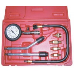 Компрессометр бензиновый, набор с гибкой, 2-мя жесткими насадками и переходниками LICOTA ATP-2075