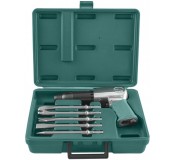 JONNESWAY JAH-6833HK Набор инструмента: Молоток пневматический 2100 уд/мин, 283 л/мин и комплект насадок, 8 предметов