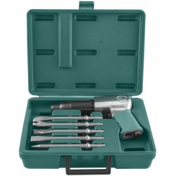 JONNESWAY JAH-6833HK Набор инструмента: Молоток пневматический 2100 уд/мин, 283 л/мин и комплект насадок, 8 предметов