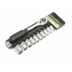 Набор головок 6-гр. с трещоткой 3/8" 11 пр610711