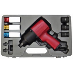 1/2" Пневмогайковерт Forsage F-SM-43-4037K7  1220Нм с комплектом головок 7 предметов (17,19,21мм+17,19,21ммдля литых дисков)