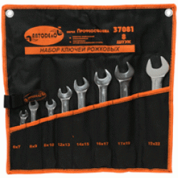 Набор рожковых ключей АвтоDело Professional 8шт.(сумка) 37081